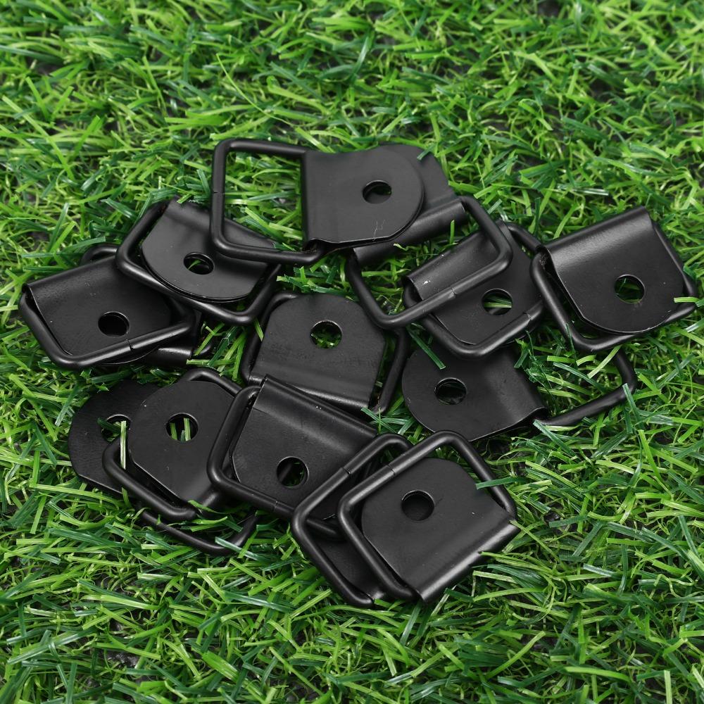 D-Shaped Pull Ring Heavy Duty Black Finish Single-Hole Semi-Circular Iron Buckle for Cargo Trailer Truck Traction Anchor Point