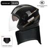 BYB A-Class 3C Certified Universal Helmet with Anti-Fog Dual Lens for Motorcycle/Electric Vehicle (Four Seasons).