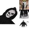 Halloween Kids Grim Reaper Death Costume With Luminous Sickle Prop