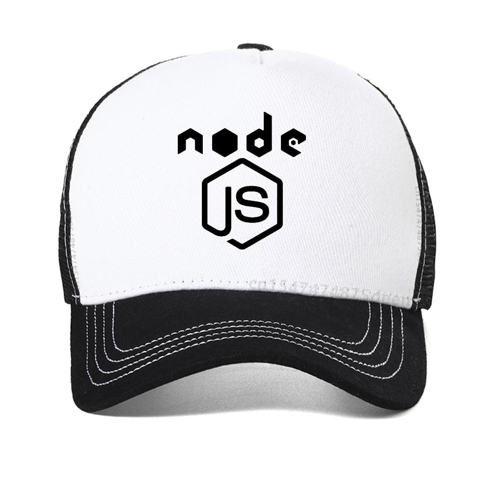 Javascript Coder Programmer Developer Node Js Artwork Gift Baseball Cap Fashion Unisex Breathable Sun Hats Mesh Snapback Hat Adjustable