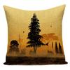 Decorative Throw Pillows Case Elephant Trees Animals Polyester Sofa Home Cushion Cover For Living Room Almofadas