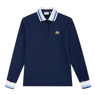 MARTINE GOLF Double Collar Polo Shirts_Black