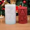 Christmas Cylinder Scented Candle Silicone Mold DIY Craft Kit Holiday Gift Home Dining Table Decoration Craft Supplies
