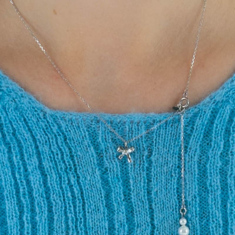 

pearlymore daily ribbon necklace_PM24N009WT free