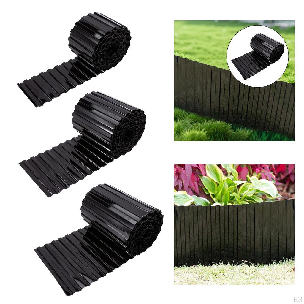 Corrugated Metal Garden Edging Black Border for DIY Flower Bed Driveway