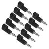 10 Stück 4mm Stapelbare Bananenstecker Lötlose Bananenstecker für SicherheitszubehörSchwarz