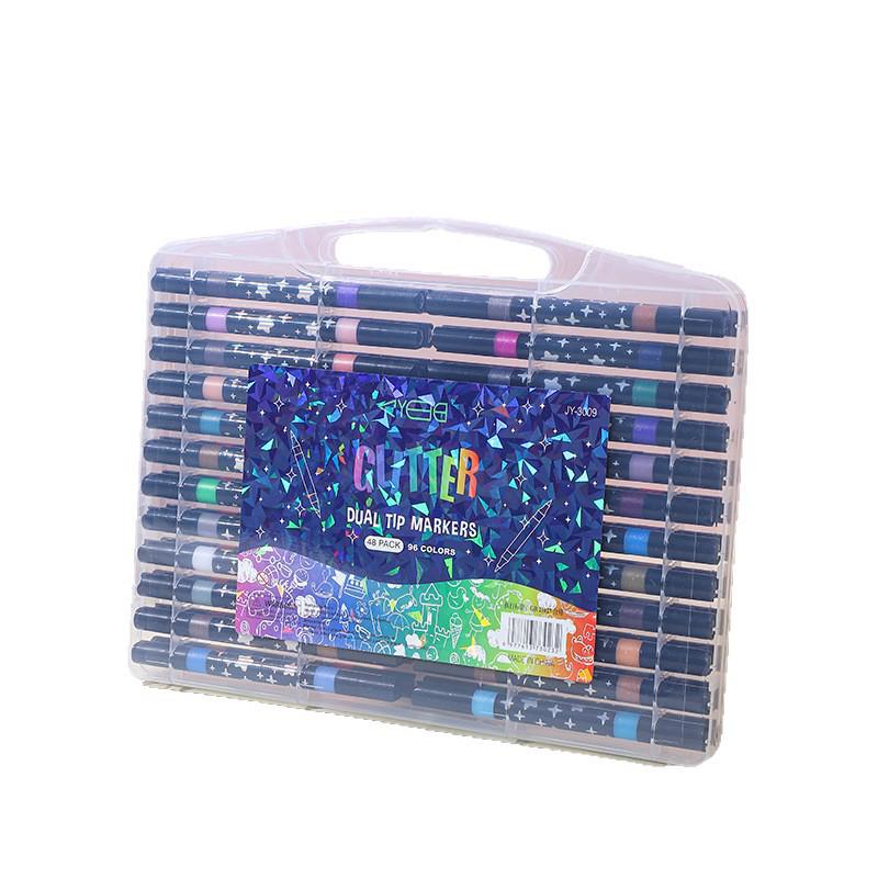 Dual-Head Acrylic Soft Tip Fluorescent Marker: Cross-border Art Watercolor Painting Pen
