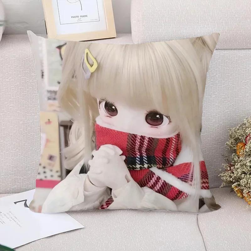 Fall Pillow Cover x B-Barbie Dolls Decorative Pillowcases  Car Decoration Sofa Cushions Cushion Covers for Bed Pillows