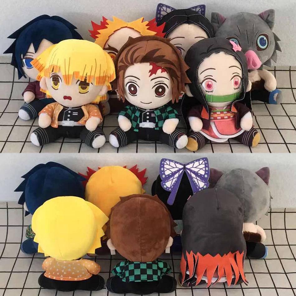 20cm Japan Anime Demon Slayer Tomioka Giyu Kamado Tanjirou Kamado Nezuko Agatsuma Zenitsu Plyšové hračky Panenka Peluche Dámský dárek