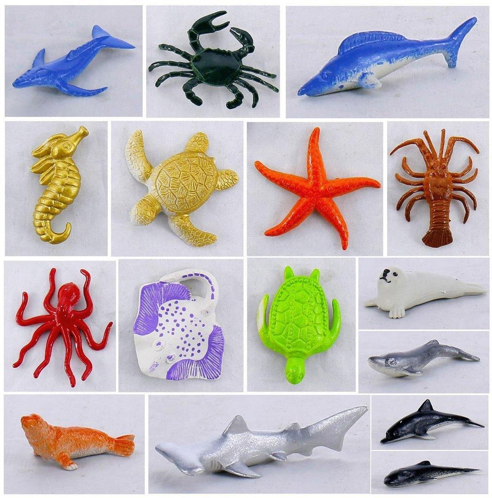 60Pcs Mini Simulation Animal Set Solid Wild Animal Lion Shark Ancient Dinosaur Model Toy Classic Confrontation Game