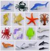 60Pcs Mini Simulation Animal Set Solid Wild Animal Lion Shark Ancient Dinosaur Model Toy Classic Confrontation Game