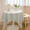 Fresh Style Tassel Cotton Linen Table Cloth High Temperature Resistant Polyester Fabric for Coffee Table Dining Desk Home Decor