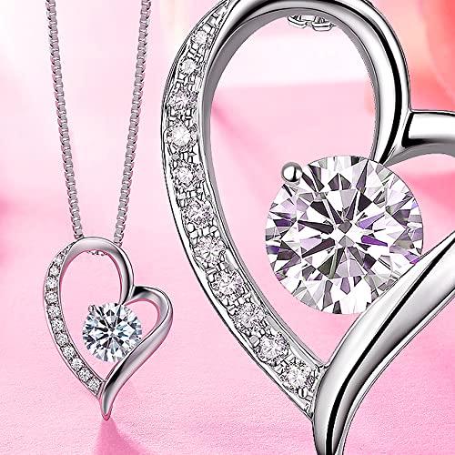 Takeda Jewelry Open Heart Necklace, 0.5ct, S925, 45cm, Venetian Chain, Adjustable Strap, Nickel-Free, Hypoallergenic, Jewelry Case, Warranty Card (Jul