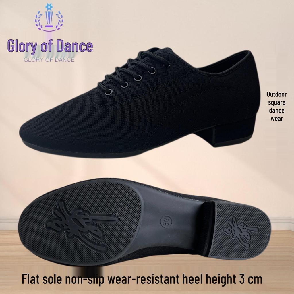 Pánské taneční boty na středním podpatku s měkkou podrážkou pro čtvercový tanec, moderní tanec, standardní tance, latinskoamerické tance, tango, quickstep, jive, býčí zápasy