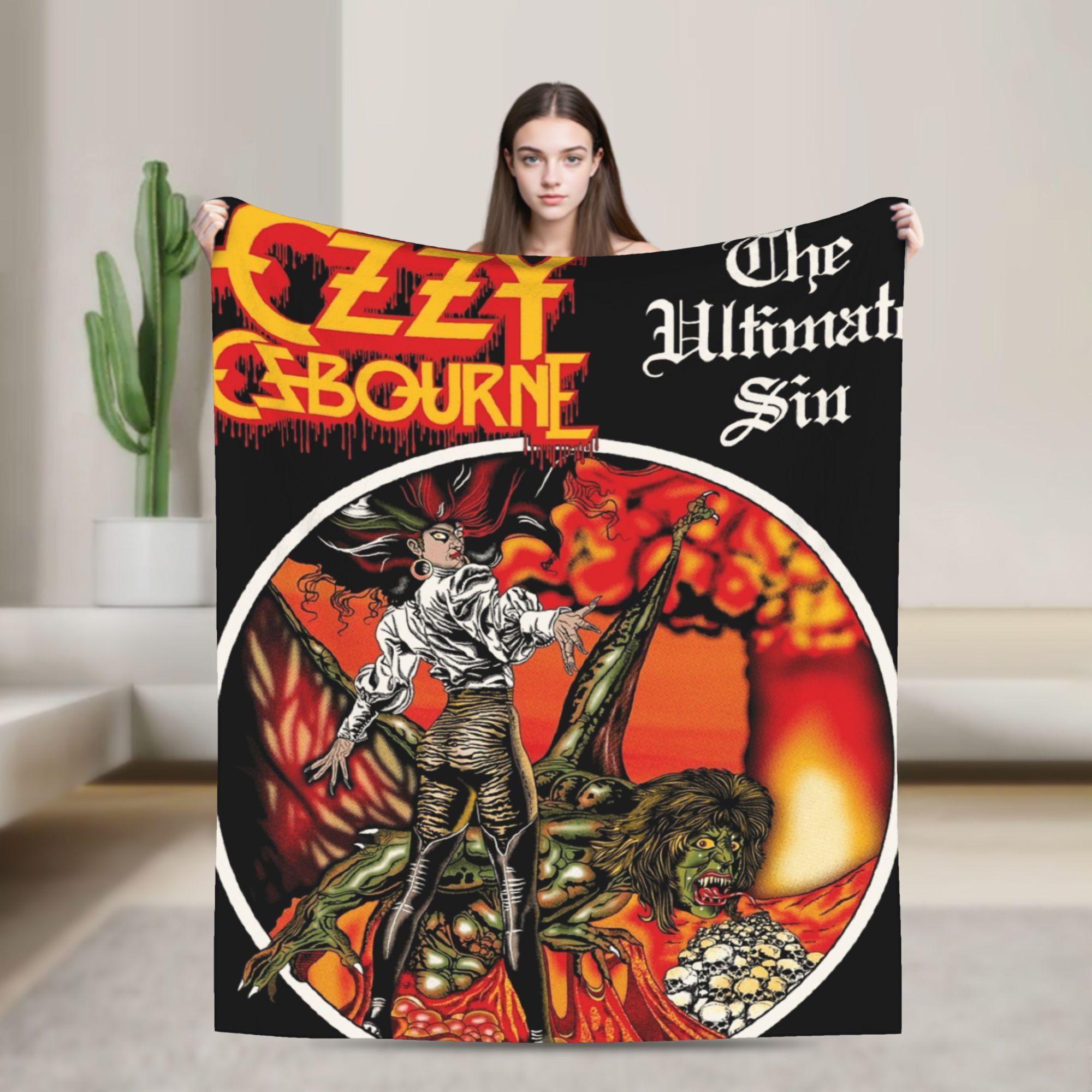 

Warm Soft Boys Airplane Travel Ozzy Osbourne Bedding Throws Flannel Bedspread For Couch Chair Sofa Bed Print Sofa Bed Cover 75x90cm