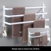 White Space Aluminum Multi-Layer Bathroom Towel Rack - Three Rods