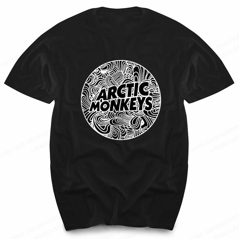 Arctic Monkeys Rock Band Graphic Print T Shirt Men Fashion Vintage Hip Hop Streetwear Short Sleeve Plus Size T Shirt Women