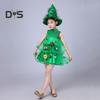 Children Christmas Dress Multi Pendant Decor Scattered Cake Hem Sleeveless Stand Collar A-line Cosplay Stage Show Performance Mini Dress
