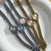 Korean Gentle Wind Powder Plate Steel Belt Workplace Women'S Watch, Literary And Retro Roman Numerals Square Quartz Watch, Versatile Model