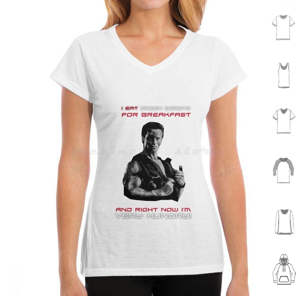 

CommandoDesign 2Green Berets T Shirt Cotton Men Women DIY Print Commando Arnold Schwarzenegger Film Quote Movie 1980s 80s 4XL