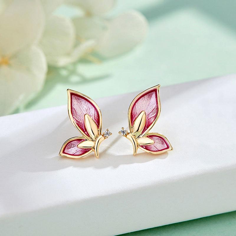 Retro Ruyi Tassel Fan-shaped Stud Earrings - Chinese Style