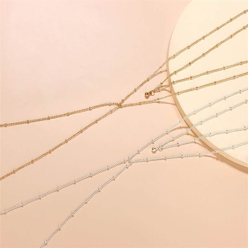 European and American Cross-Border Jewelry New Fashion Bell Pendant Necklace Women Personality Exaggerated Multi-Layer Tassel Long Necklace