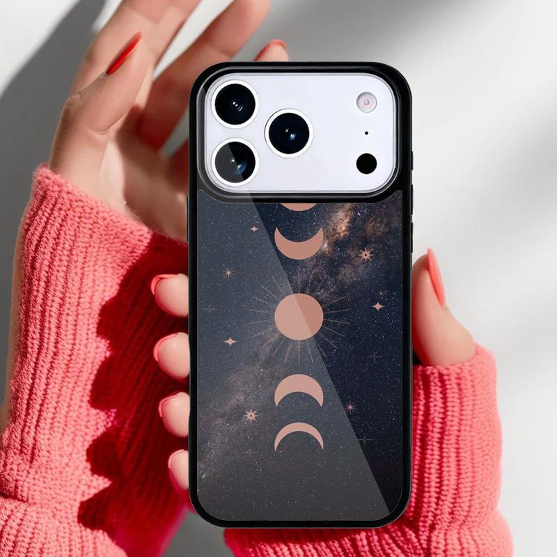Space Sky Moon Phone Case for iPhone 17 Air 16e 15 14 13 Pro Max Back Cover for 12 11 Pro Coque