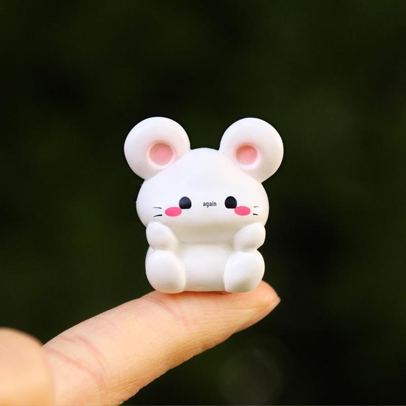 Cartoon Zodiac Animals Resin Figurines: Rat, Ox, Tiger, Rabbit, Dragon, Snake, Horse, Sheep