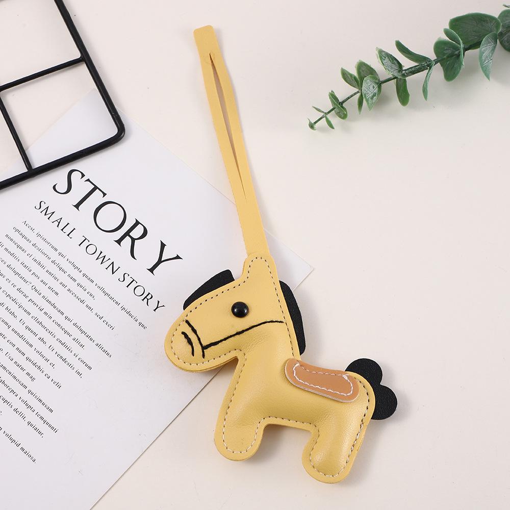 New leather creative simulation pony lanyard luggage clothes keychain bag pendant pendant jewelry accessories