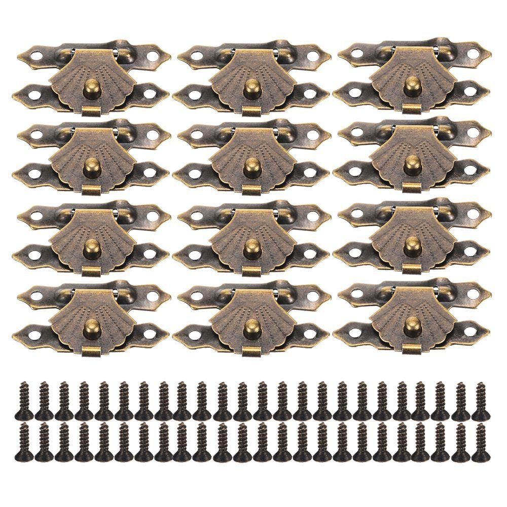 12Pcs Mini Home Decorative Jewelry Box Hasp Clasp Lock for  Furniture Buckle Hasp
