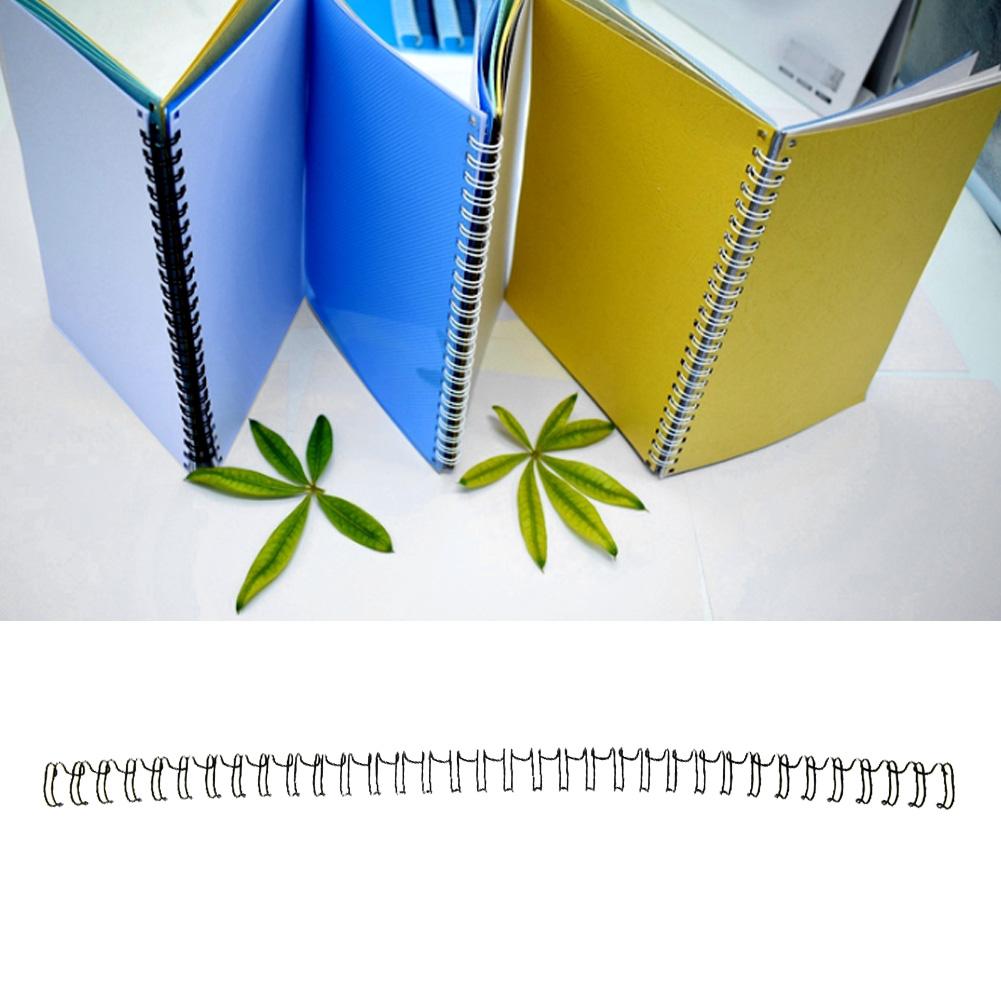 100PCS 6.4mm White Size 34 Teeth 3:1 Double Wires Binding Wire Calendar Binding Iron