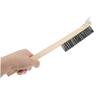 Generic Pizza Oven Brush, Wire Brush with Wooden Handle, Scratch Brush and Scraper In One, Heat-Resistant Cleaning Tool for Pizza Stones, 13.78 Inch