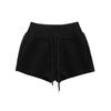 Women's Gray Low-Waist Slimming Sports Shorts – Drawstring Casual Summer Pants