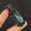 Labradorite Copper Pendant Copper Wire Wrapped Pendant Handmade Pendant Copper Wire Jewelry Gemstone Pendant Labradorite Jewelry For Gift