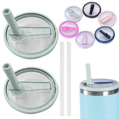 2er-Pack 40-oz-Tumbler-Klapp-Strohhalmdeckel-Ersatz passend für Quencher, auslaufsichere Becherdeckel, wiederverwendbare Becherabdeckung für Tasse und