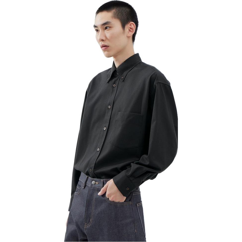 Uniqlo U Series FW23 Twill Loose Fit Long Sleeve Shirt Men shirts 462141-08