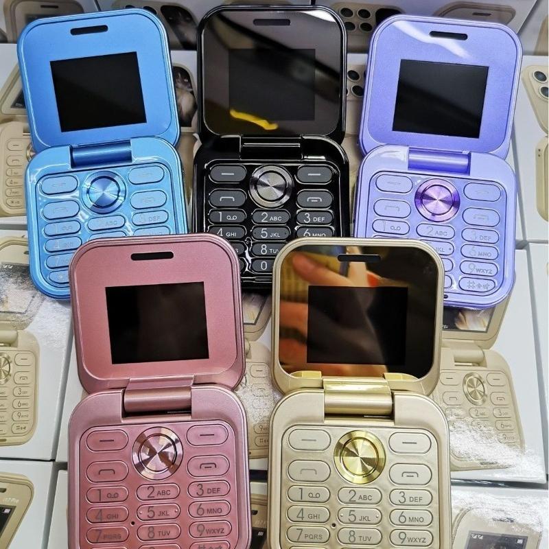 

Dual Card 2G Non-smartphone Flip Machine Button Elderly Mobile Phone рожевий