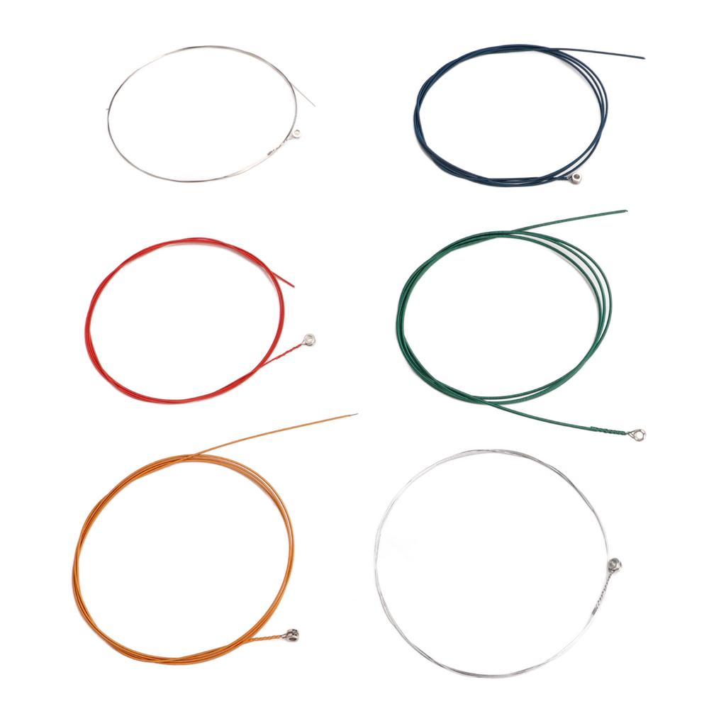 6Pcs Guitar String Copper Alloy Rust Proof Easy Playing Multicolour Professional Acoustic Guitar String