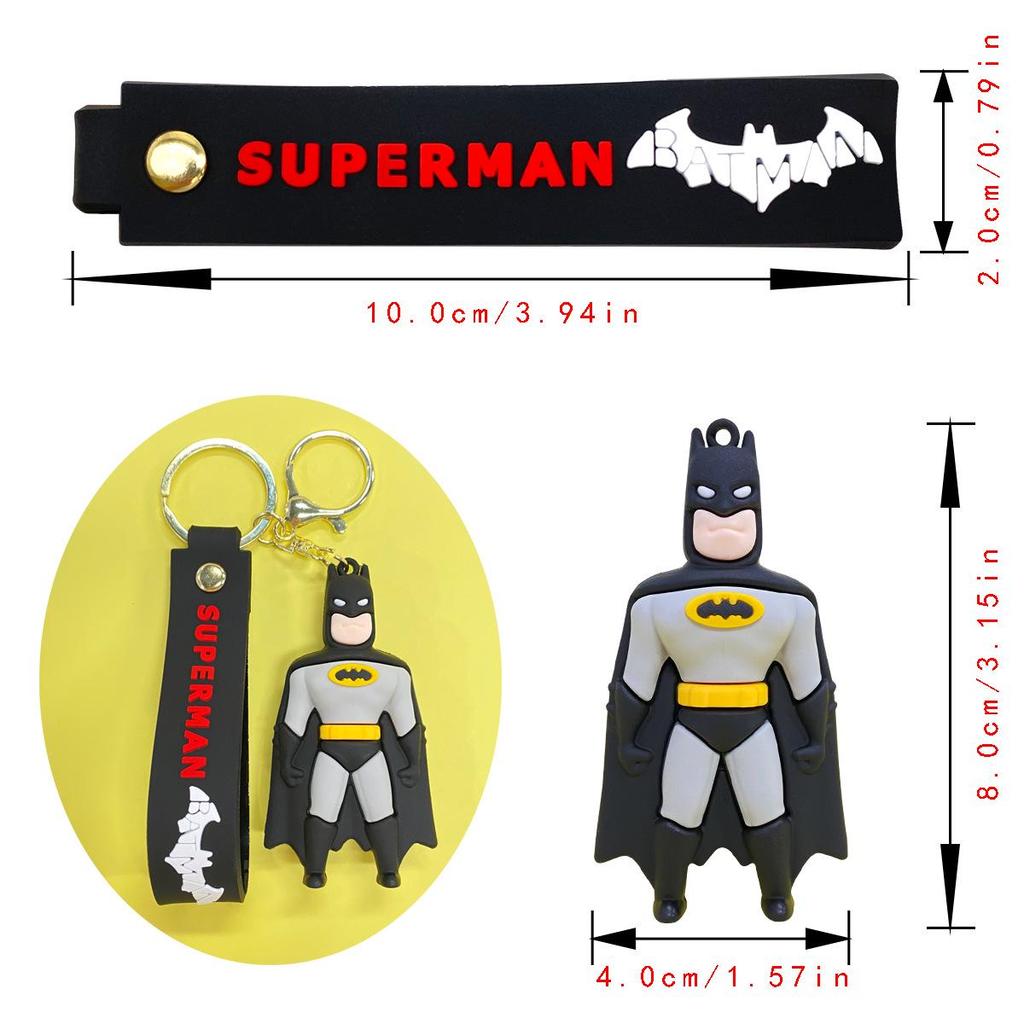 Marvel Iron Man, Spider-Man, and Captain America Movie Keychain Pendant Keyring