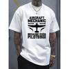 European Sizes Men'S Aircraft Mechanic Graphic T-Shirt | "Because Even Pilots Need Heroes" Print, Breathable, Comfortable