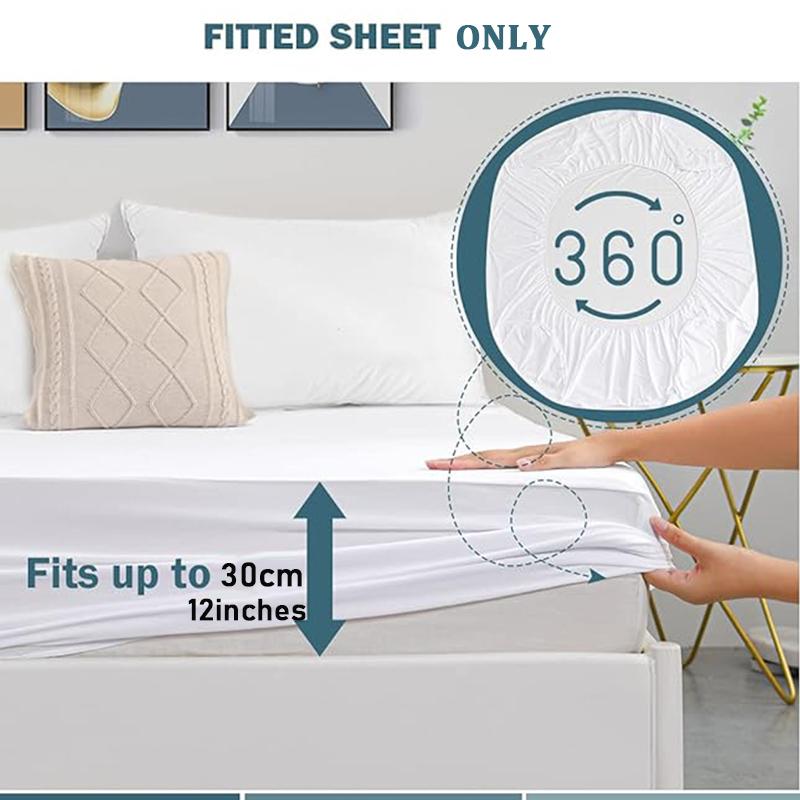 White Waterproof Bed Sheet, Dust-proof and Urine Proof Bed Sheet, Comfortable and Skin Friendly
