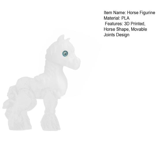 3D-gedruckte Pferdefigur Bewegliche Gelenke Pony-Statue Stressabbau Fidget-Spielzeug Pädagogisches Tiermodell Desktop-Dekoration Ornament