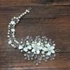 Bridal Tiara Hair Ornament Rhinestone Hair Band Tiara Jewelry Crystal Headband Golden Flowers Leave