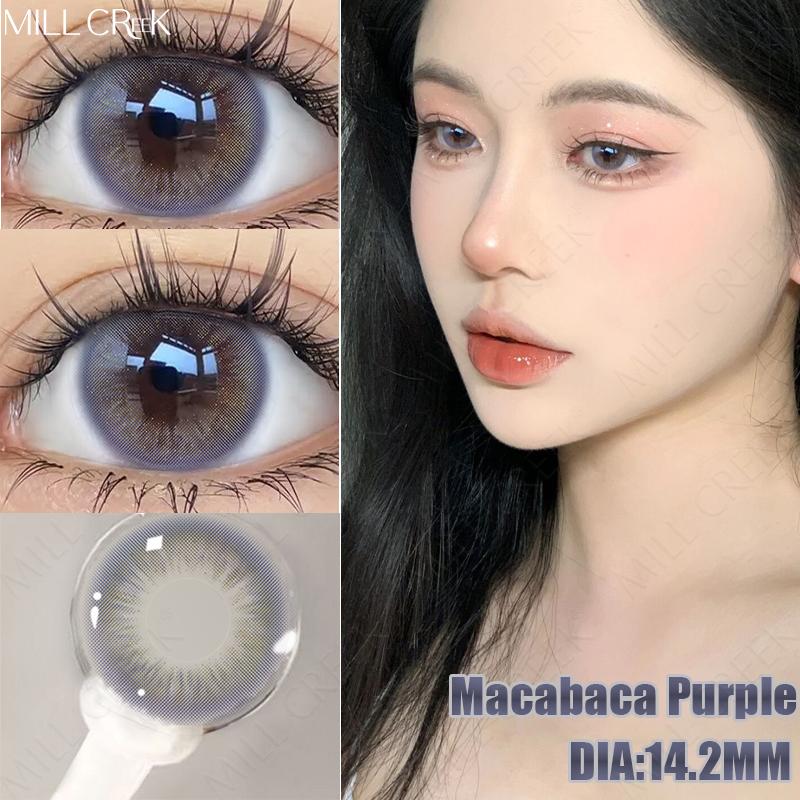 Mill Creek Renkli Kontakt Lens 14.5MM Anti UV Barbie Mavi/Yeşil/Kahverengi Kontakt Lens Yumuşak ve Rahat 1 Yıllık Kullanım