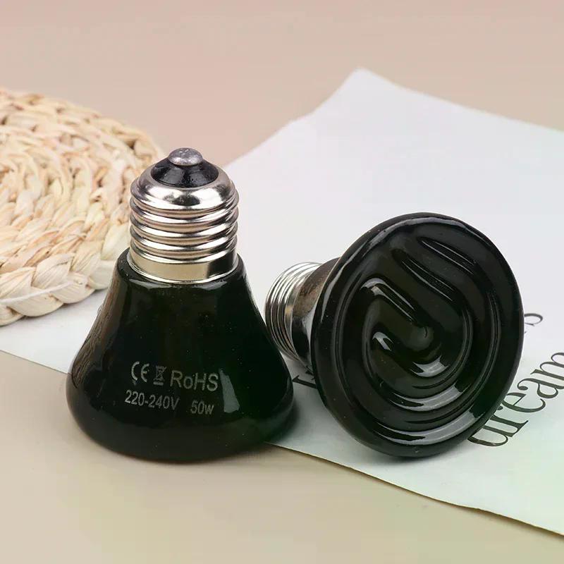 1Pc Reptile Pet Box No Light Far Infrared Ceramic Heating Lamp E27 Small Mini Heat Lamp 25W 50W 75W Mini Pet Heating Lamp