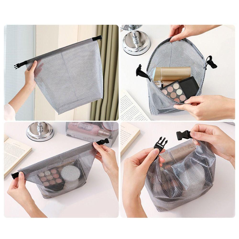 Mesh Travel Toiletry Bag Lightweight Lipstick Makeup Organizer Simple Cosmetic Container Travel