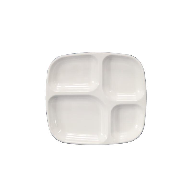 Huihuang 10.5-inch White Melamine Divided Dinner Plate