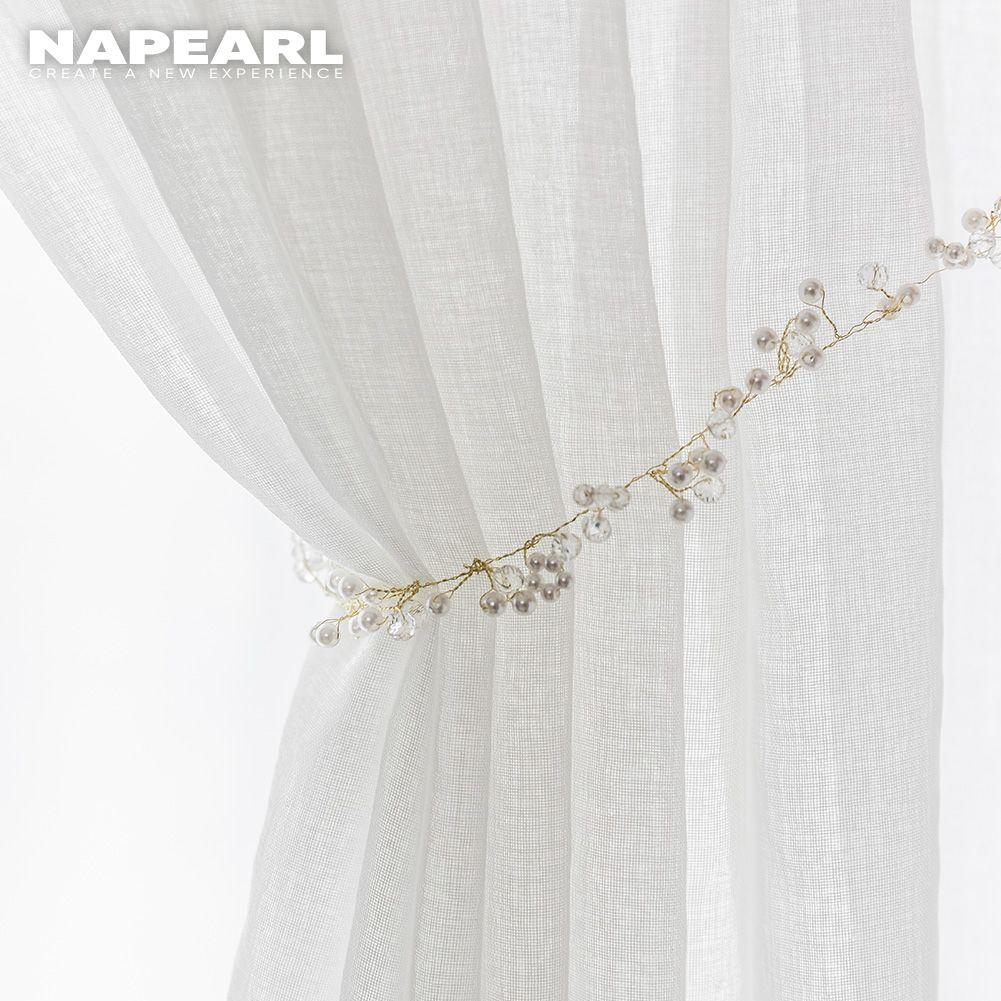 1PC NAPEARL Simple Elegant Tulle Sheer Curtain Solid Color Window Screening for Living Room Bedroom Home Decor