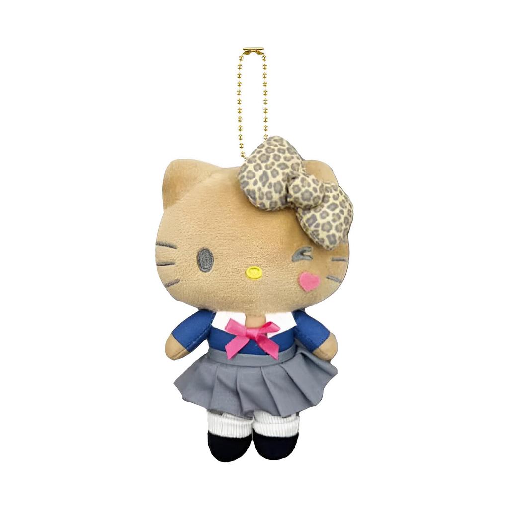 Hello Kitty Gal Plush Mascot Holder Pendant Plush Pouch Bag Charm Key Ring Keychain Cute Character Merchandise [Reloading] (Brown) [Used]