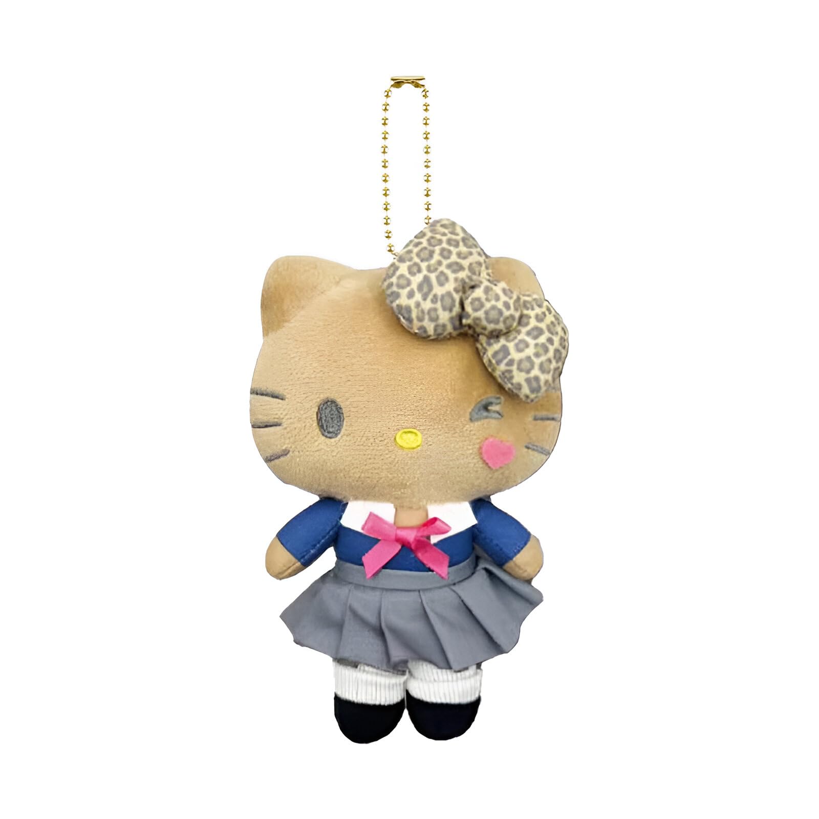 

Hello Kitty Gal Plush Mascot Holder Pendant Plush Pouch Bag Charm Key Ring Keychain Cute Character Merchandise [Reloading] (Brown) [Used]